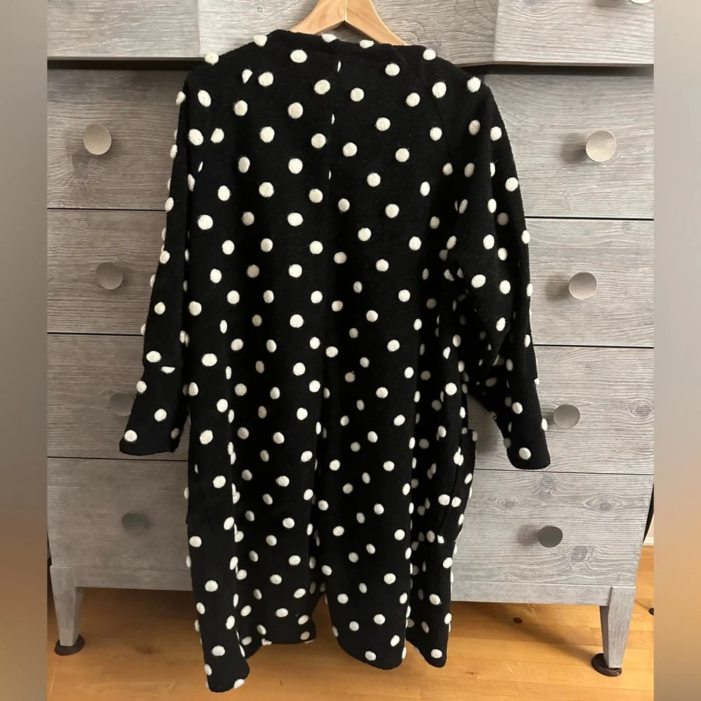 NWOT Farm Rio Polka Dot Midi Coat - Picture 5 of 6